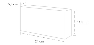 Tijolo Maciço | Dimensões: 5,3 x 11,5 x 24 cm Tijolo Maciço | Dimensões: 5,3 x 11,5 x 24 cm